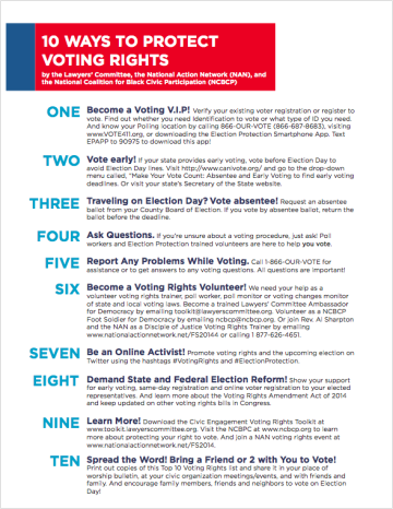 10 Ways to Protect Voting Rights