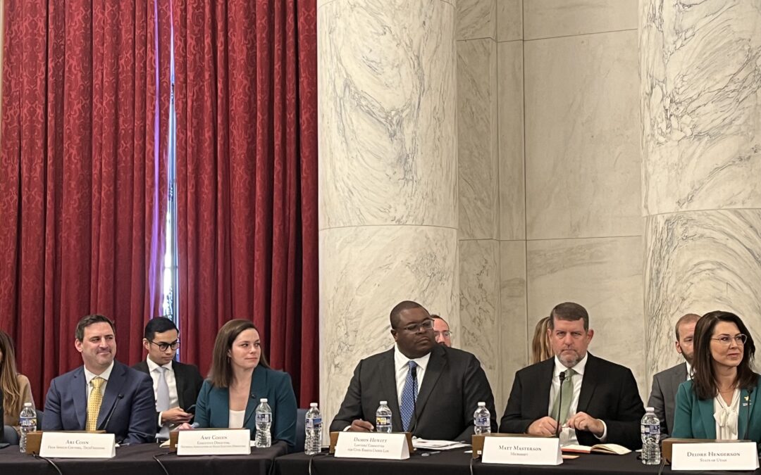 Lawyers’ Committee for Civil Rights President and Executive Director Addresses AI Threats to Civil Rights at Senate Forum on Elections and Democracy